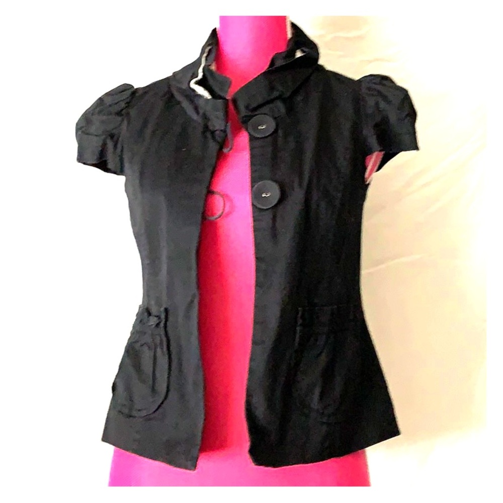 Black blazer vest